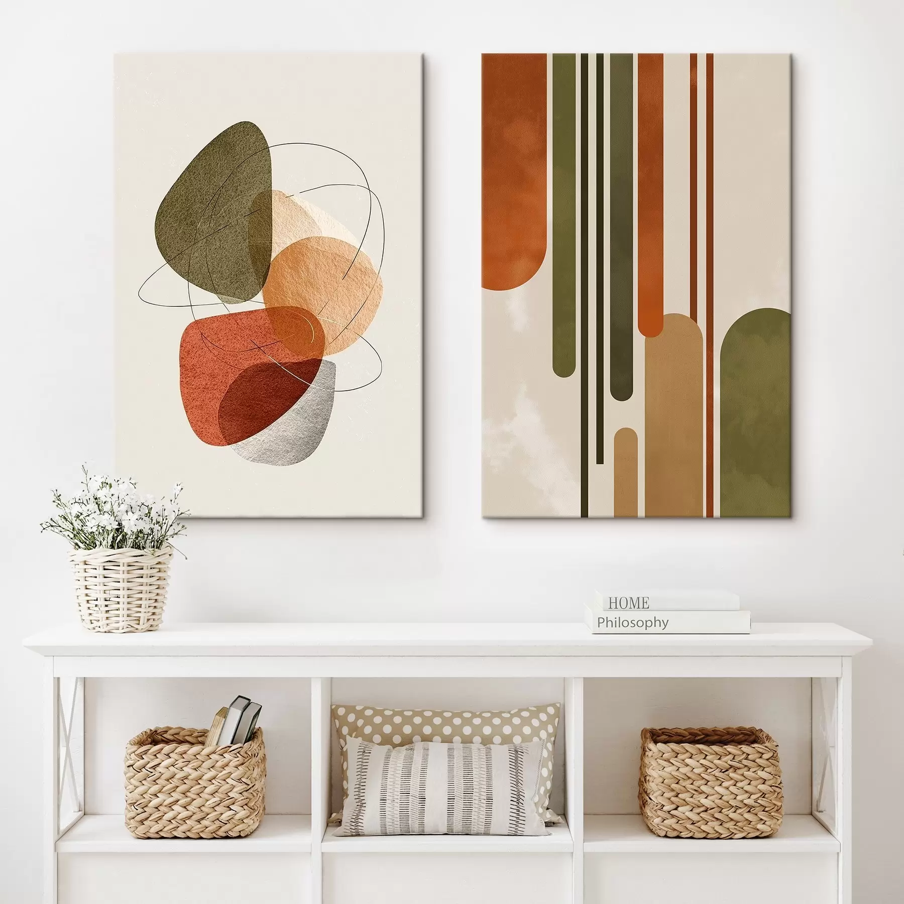  Peintures Lignes et cercles de différentes couleurs m00608