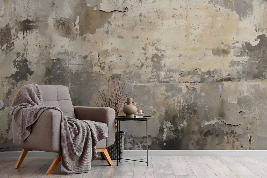 Papier peint photo imitation d'un mur ancien texturé w04311