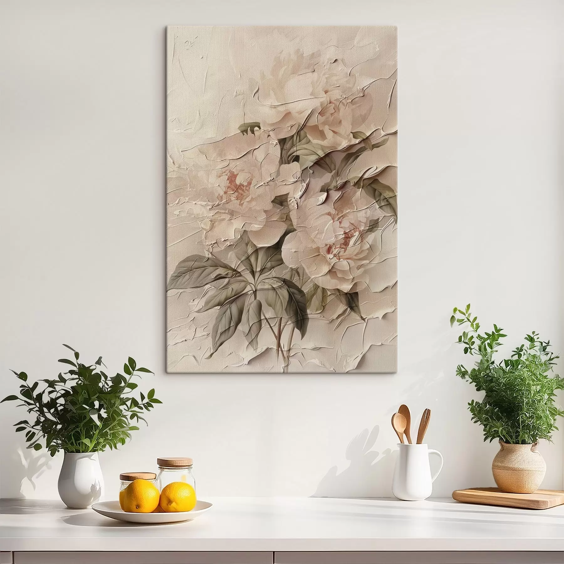  Peintures Bouquet de pivoines en style aquarelle sur fond clair s45336