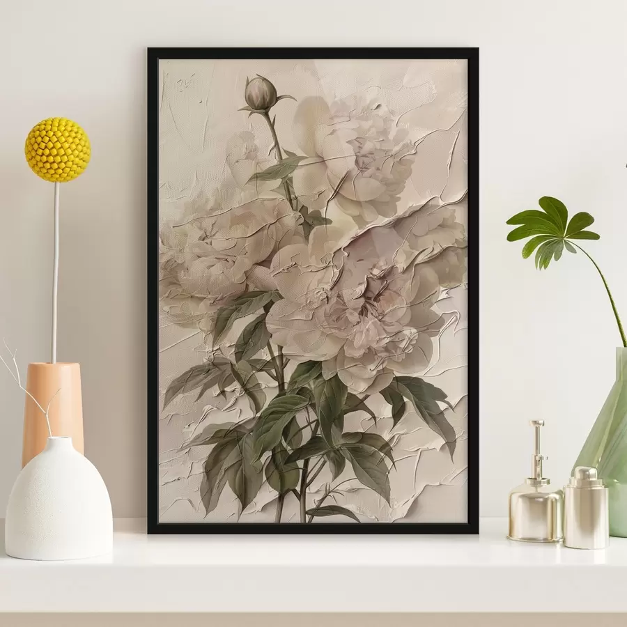 Papier peint photo Bouquet de pivoines sur fond clair f45337