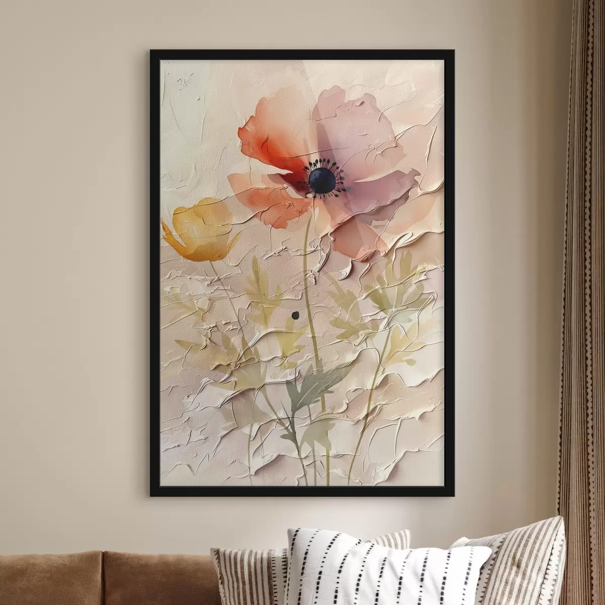 Poster Doorschijnend bloemstuk op een lichte achtergrond f45338