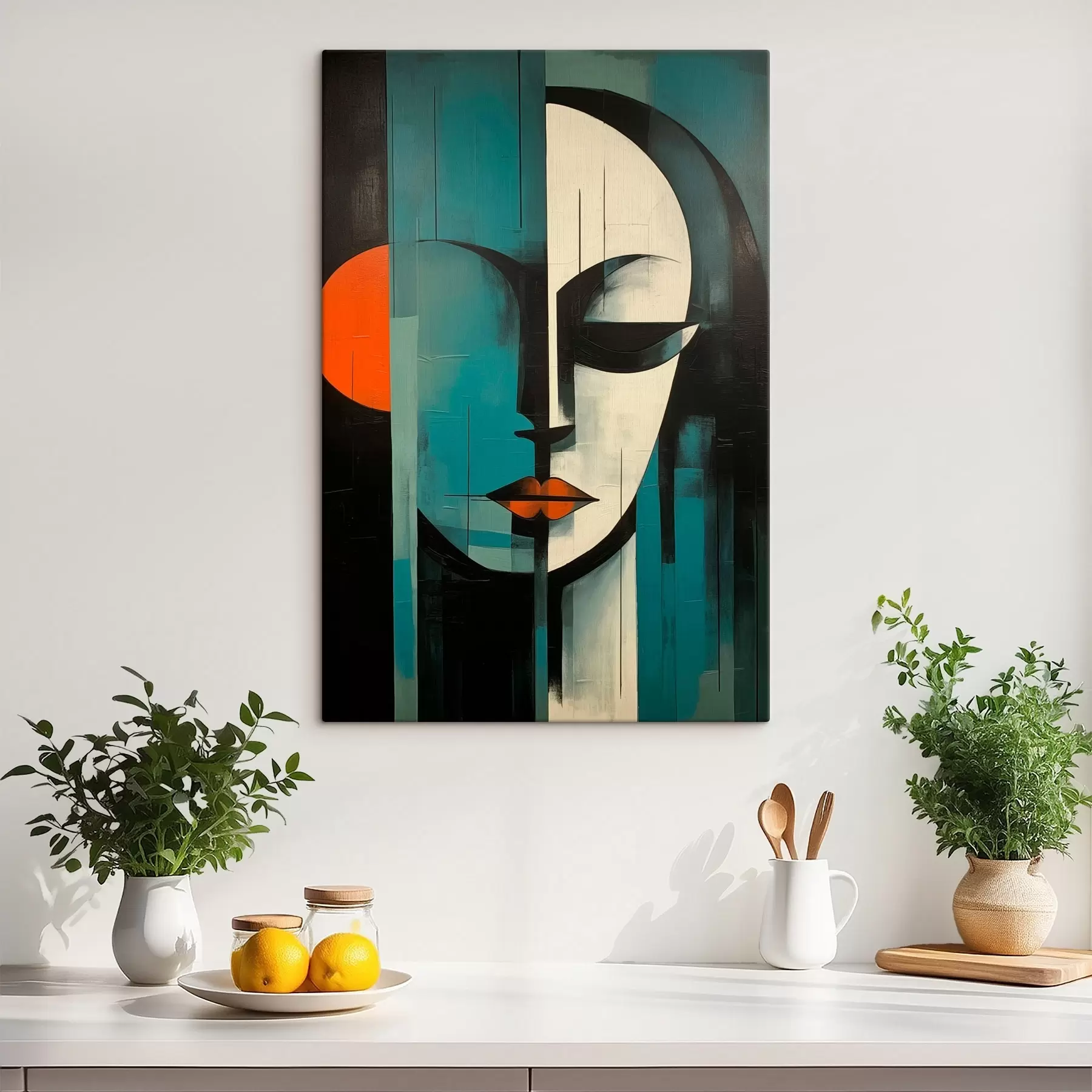  Peintures Portrait féminin abstrait s45437