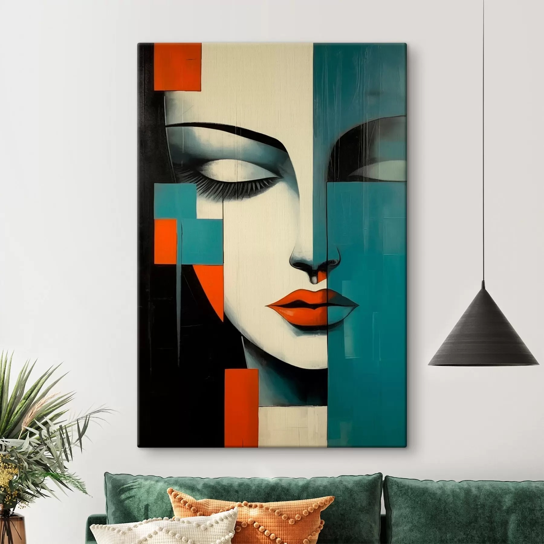  Schilderijen Abstract vrouwenportret s45438