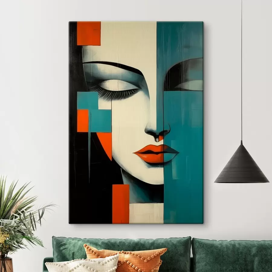  Peintures Portrait féminin abstrait s45438