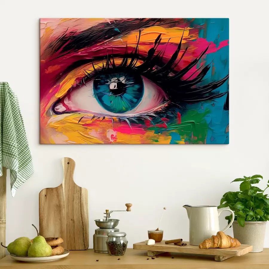  Schilderijen Oog op een abstracte achtergrond s45440
