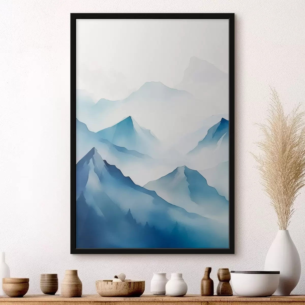 Affiche Montagnes dans le brouillard f45424