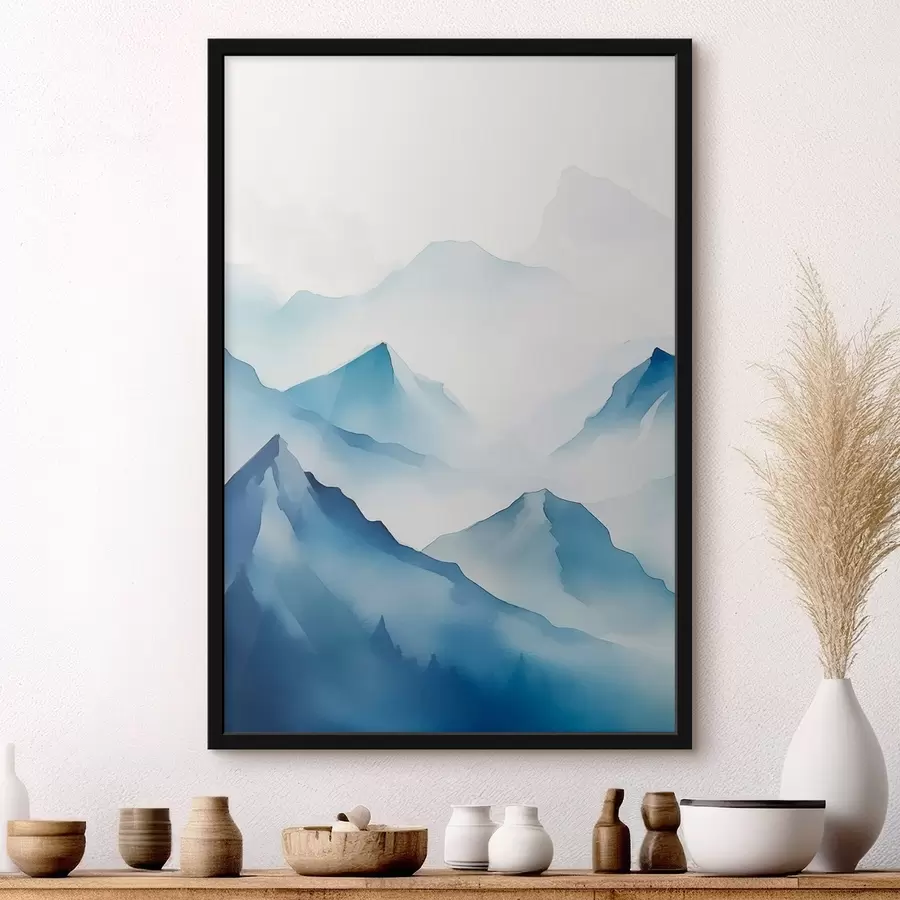 Fotobehang Bergen in de mist f45424