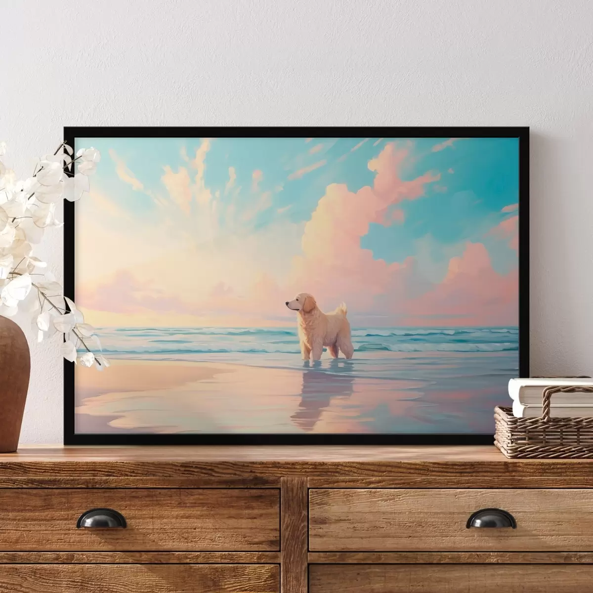 Poster Retriever aan de kust f45425