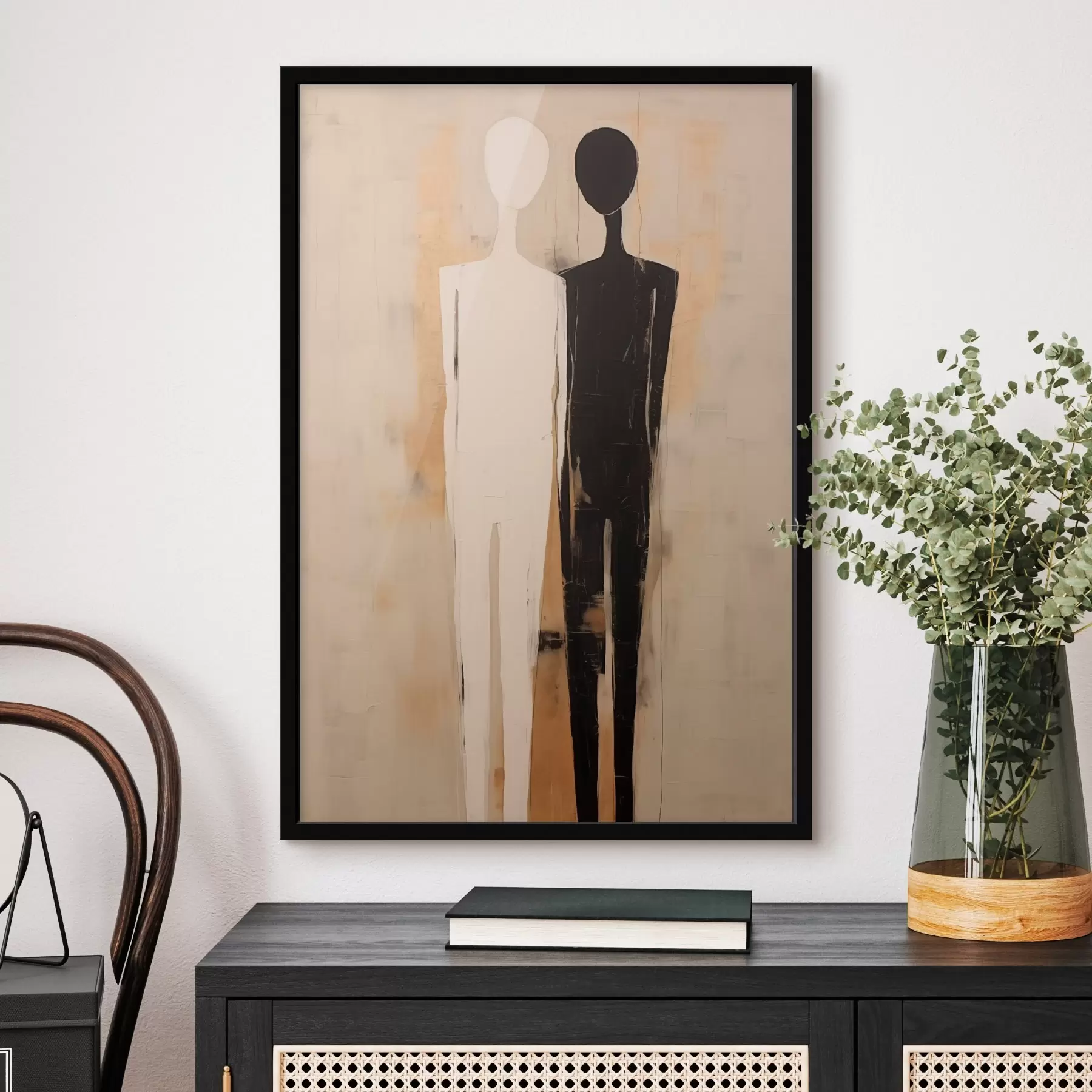 Papier peint photo Silhouette de deux personnages f45430