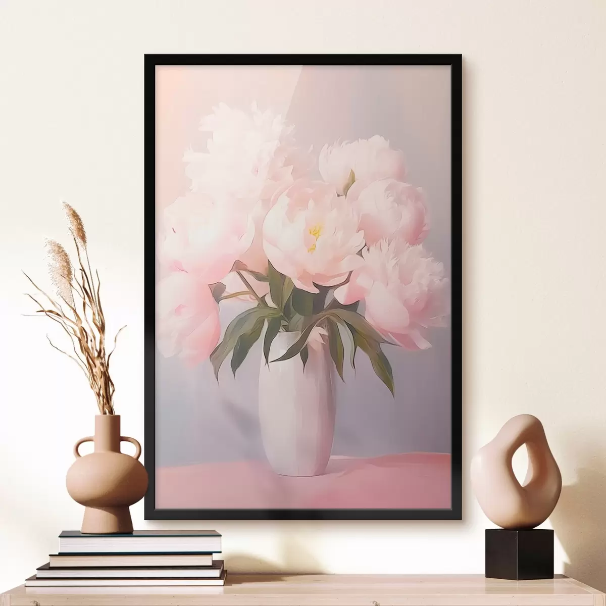 Affiche Bouquet de pivoines dans un vase f45432
