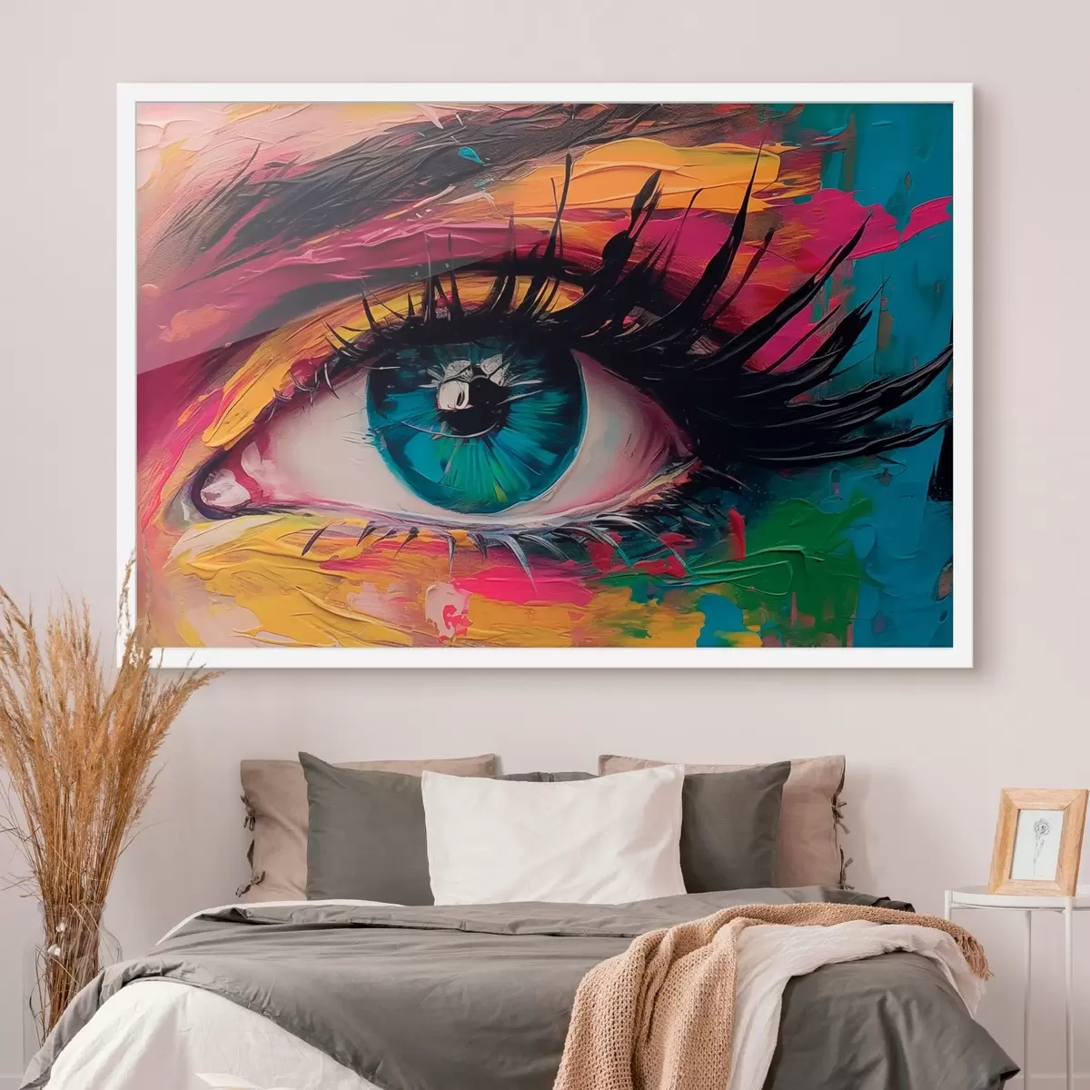 Poster Oog op een abstracte achtergrond f45440