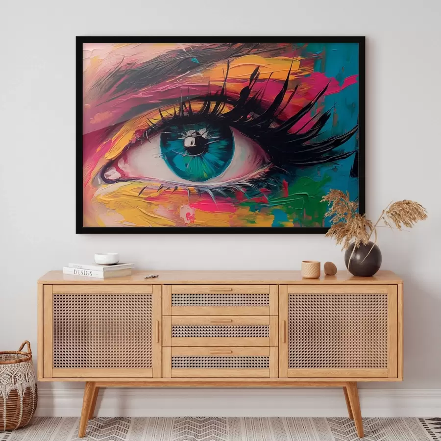 Papier peint photo Oeil sur fond abstrait f45440