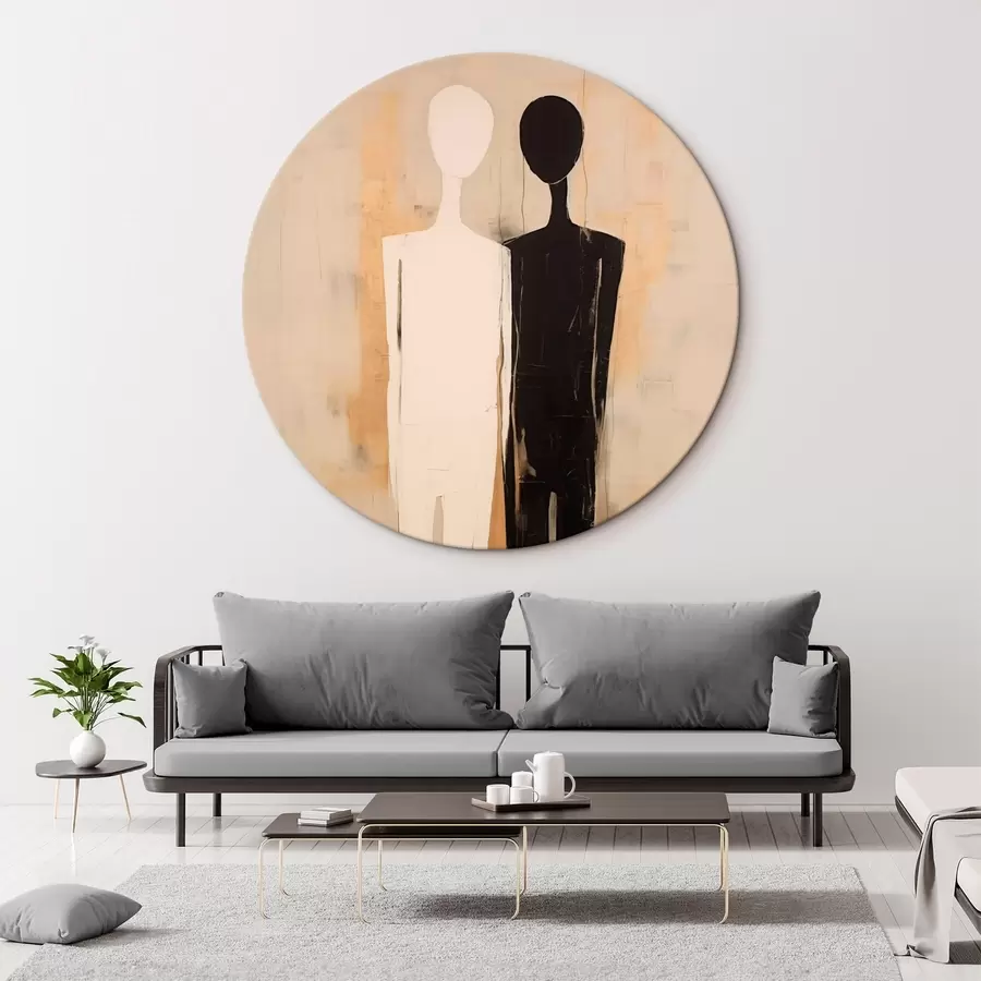  Schilderijen Silhouet van twee figuren r45430