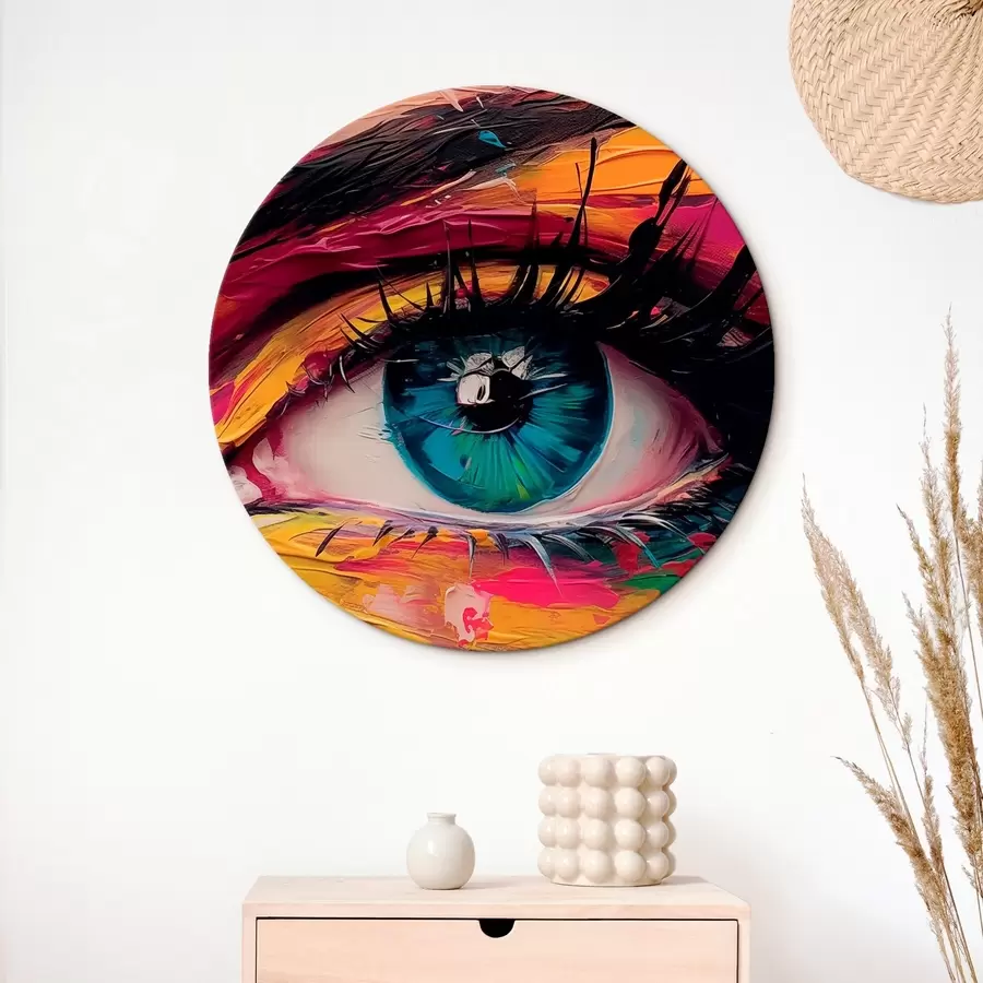  Schilderijen Oog op een abstracte achtergrond r45440