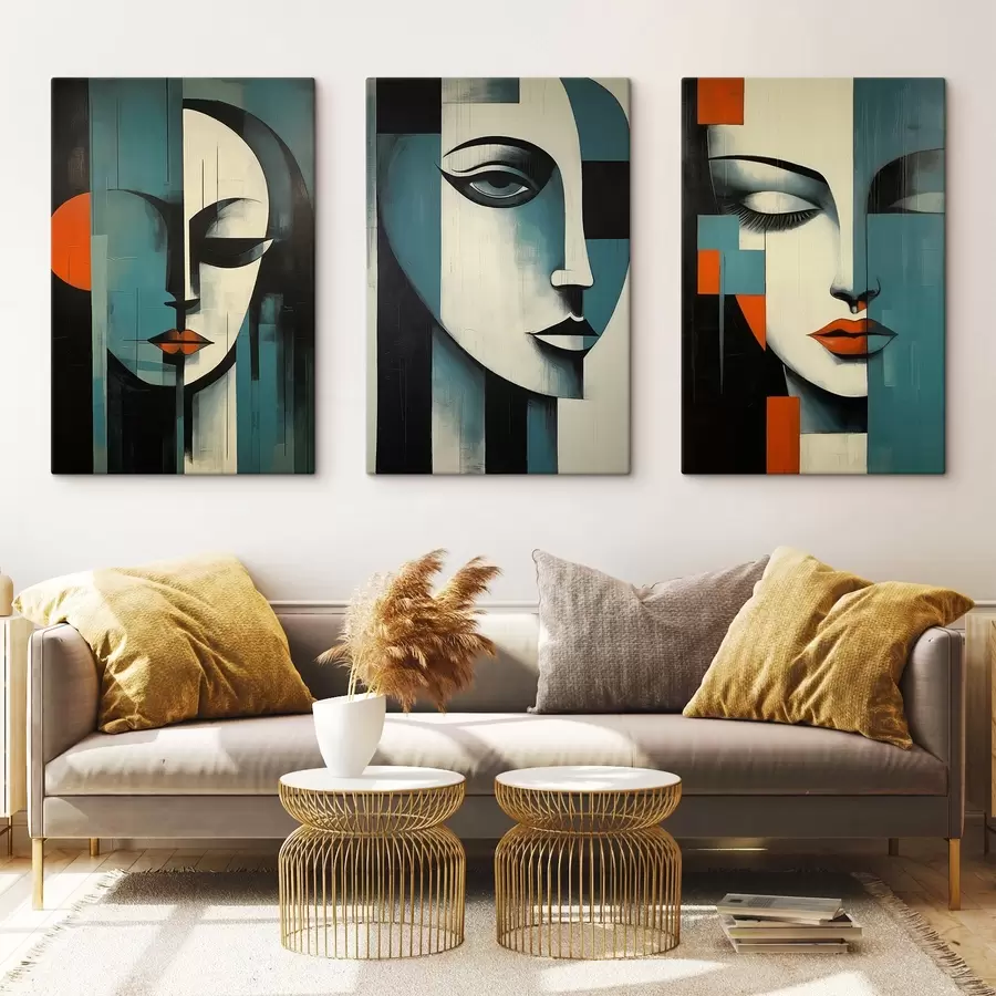  Peintures Portraits féminins abstraits m00621