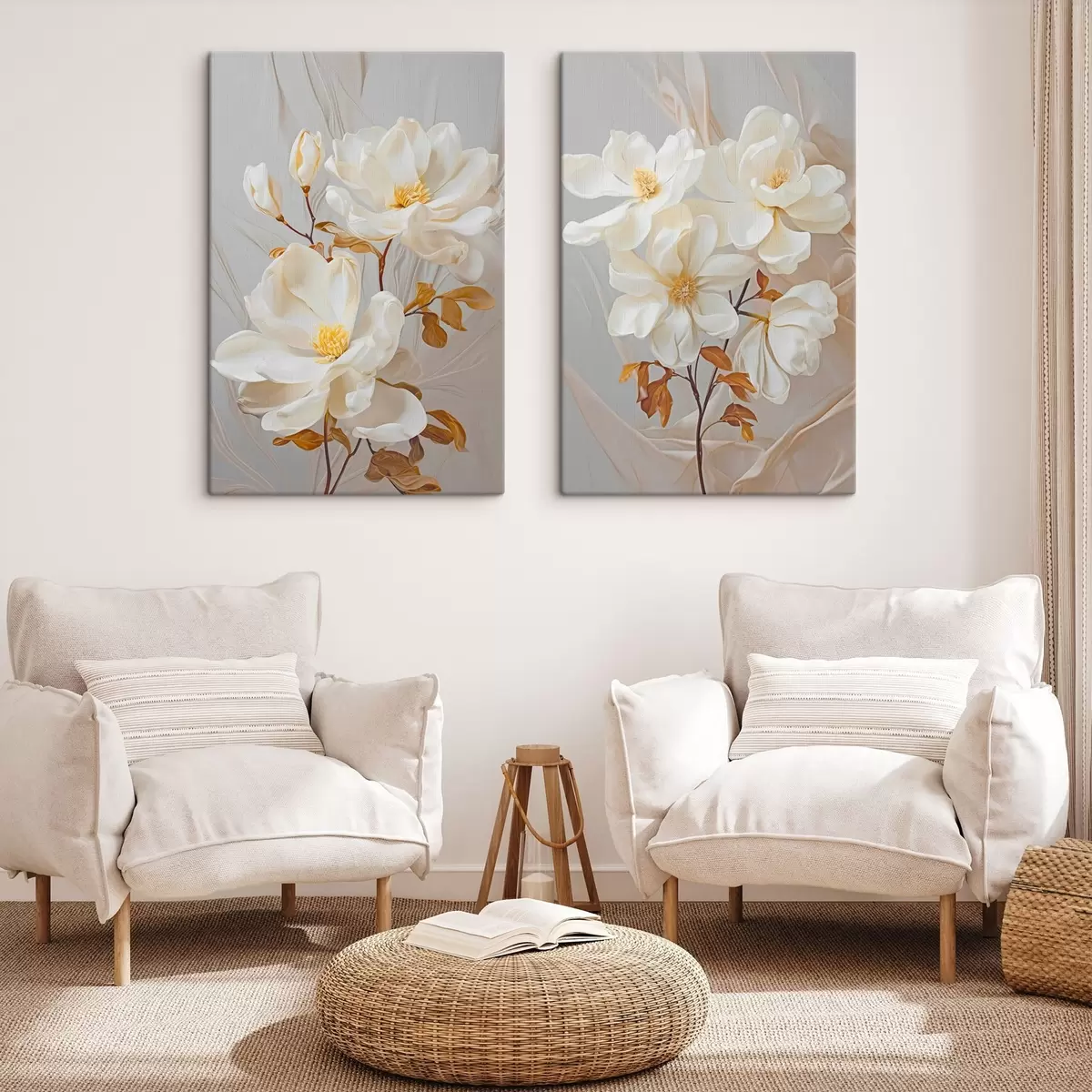  Peintures Fleurs abstraites délicates m00611