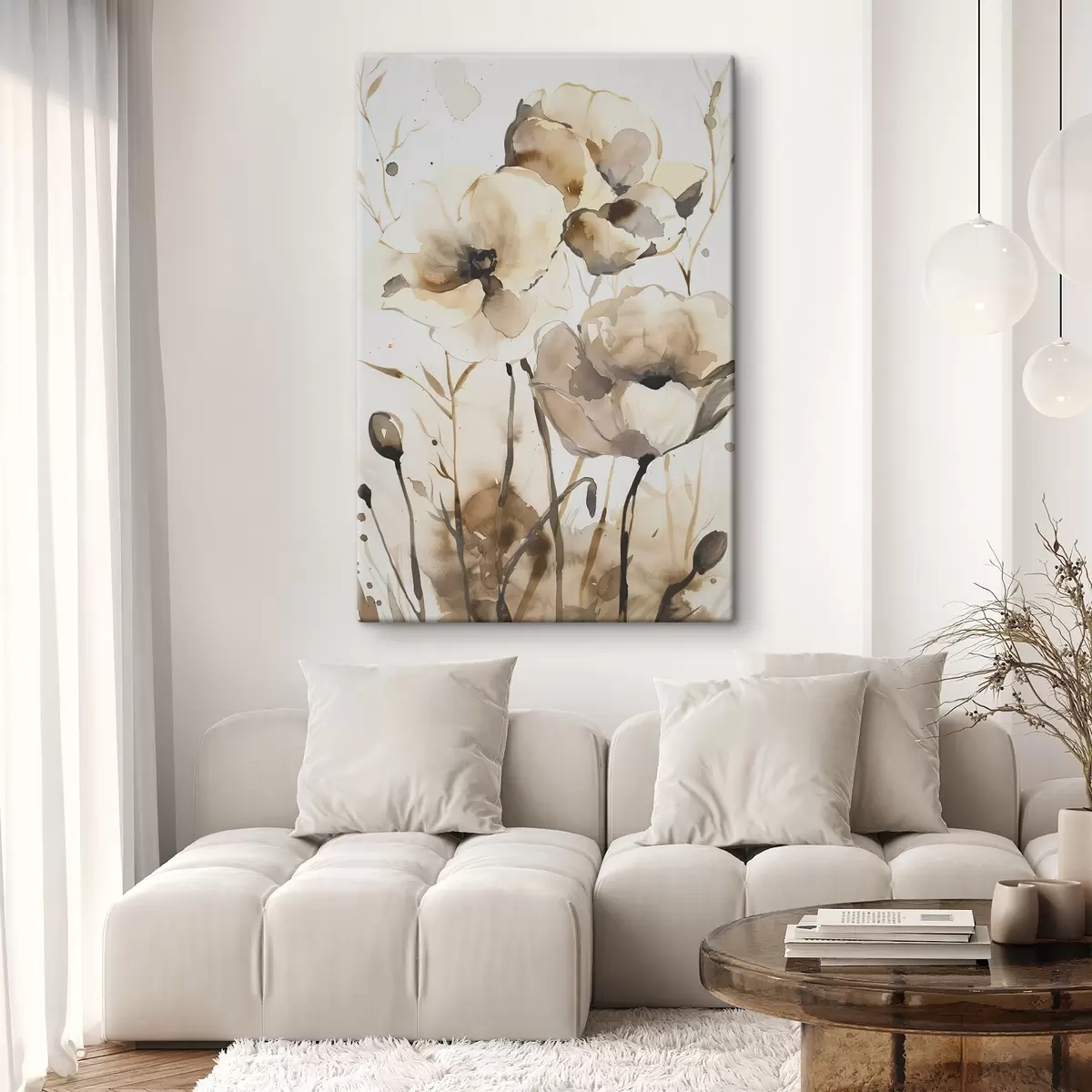  Schilderijen Bloemen in aquarelstijl s45365