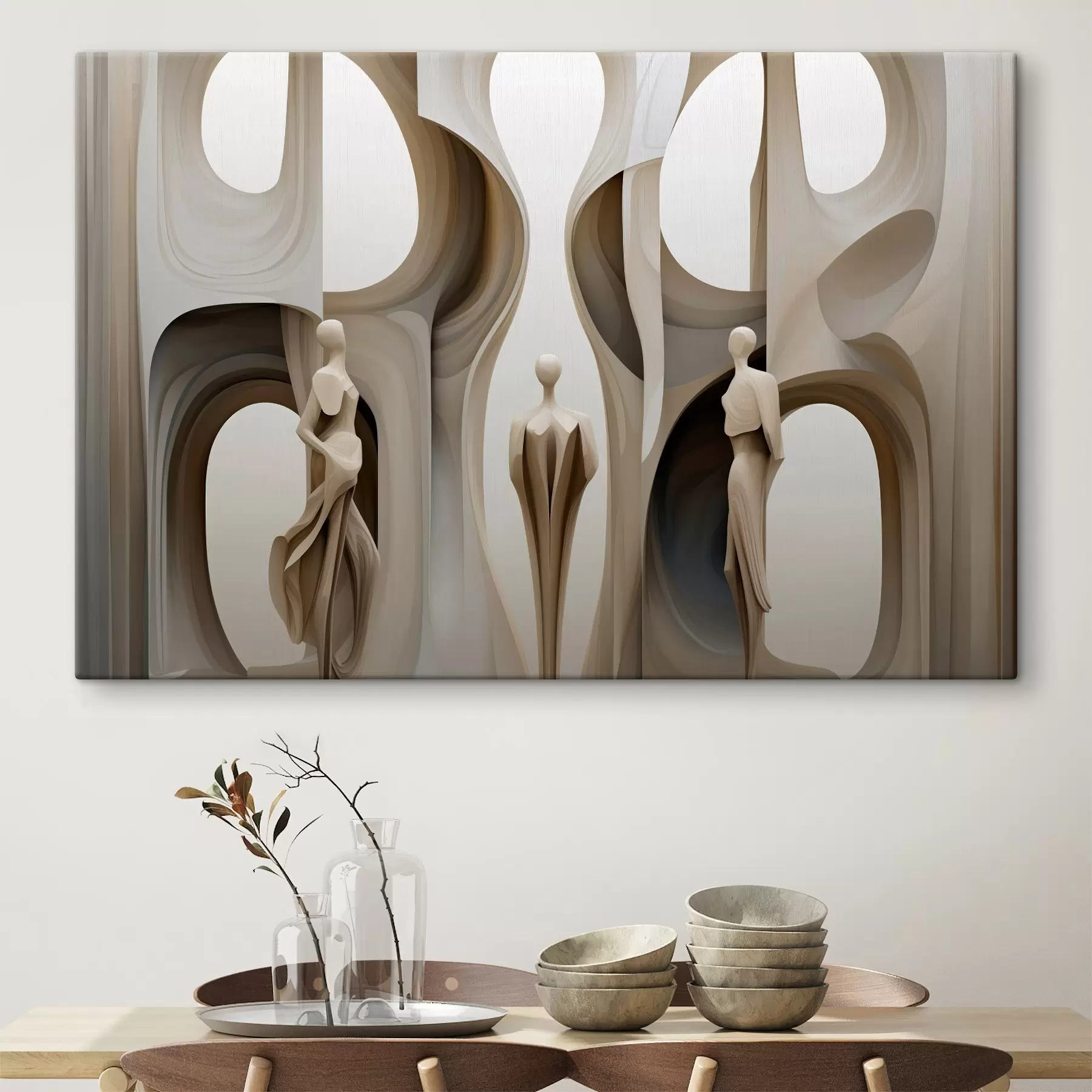 Fotobehang Abstractie met silhouetten s45371