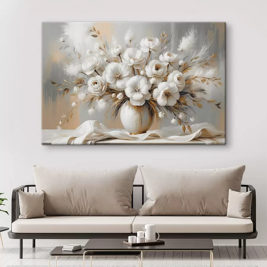  Peintures Un délicat bouquet de fleurs dans un vase s45375