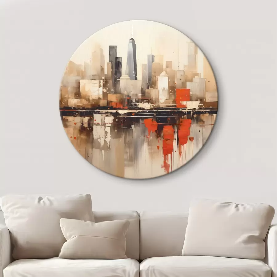  Schilderijen Abstract stadslandschap r45368