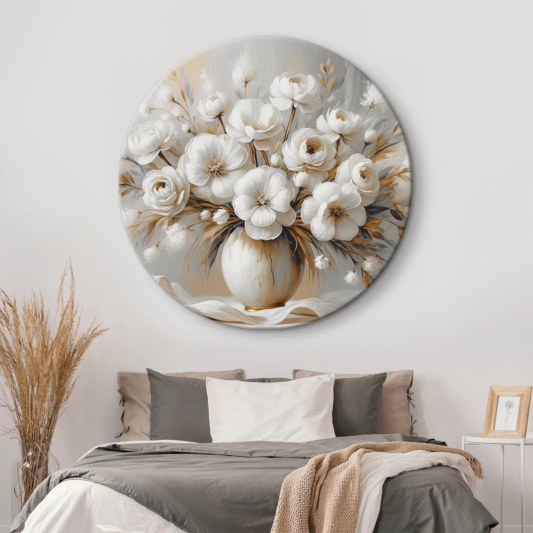  Schilderijen Een delicaat boeket bloemen in een vaas r45375