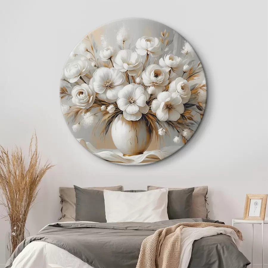  Schilderijen Een delicaat boeket bloemen in een vaas r45375