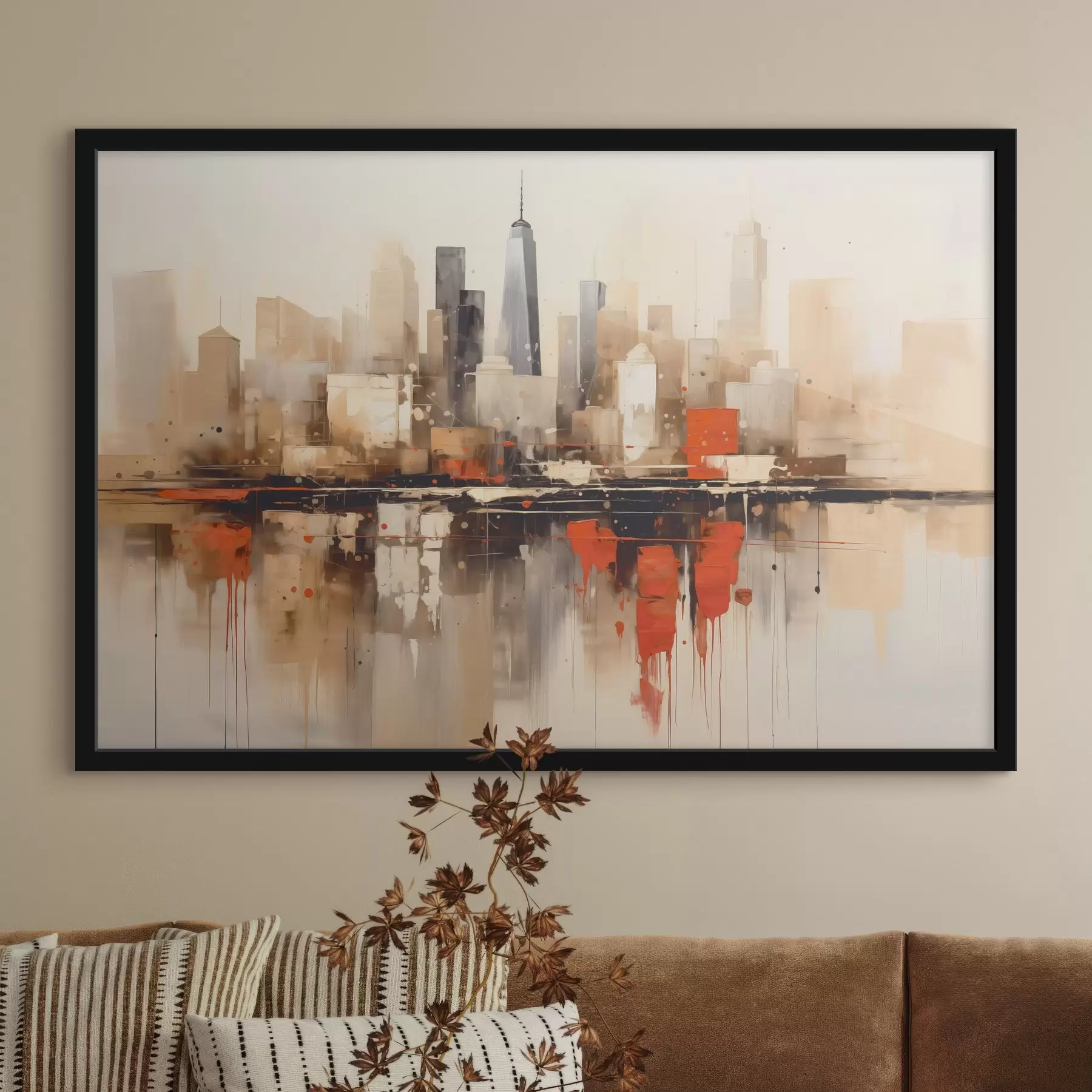  Peintures Paysage urbain abstrait f45368