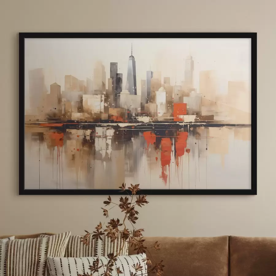 Papier peint photo Paysage urbain abstrait f45368