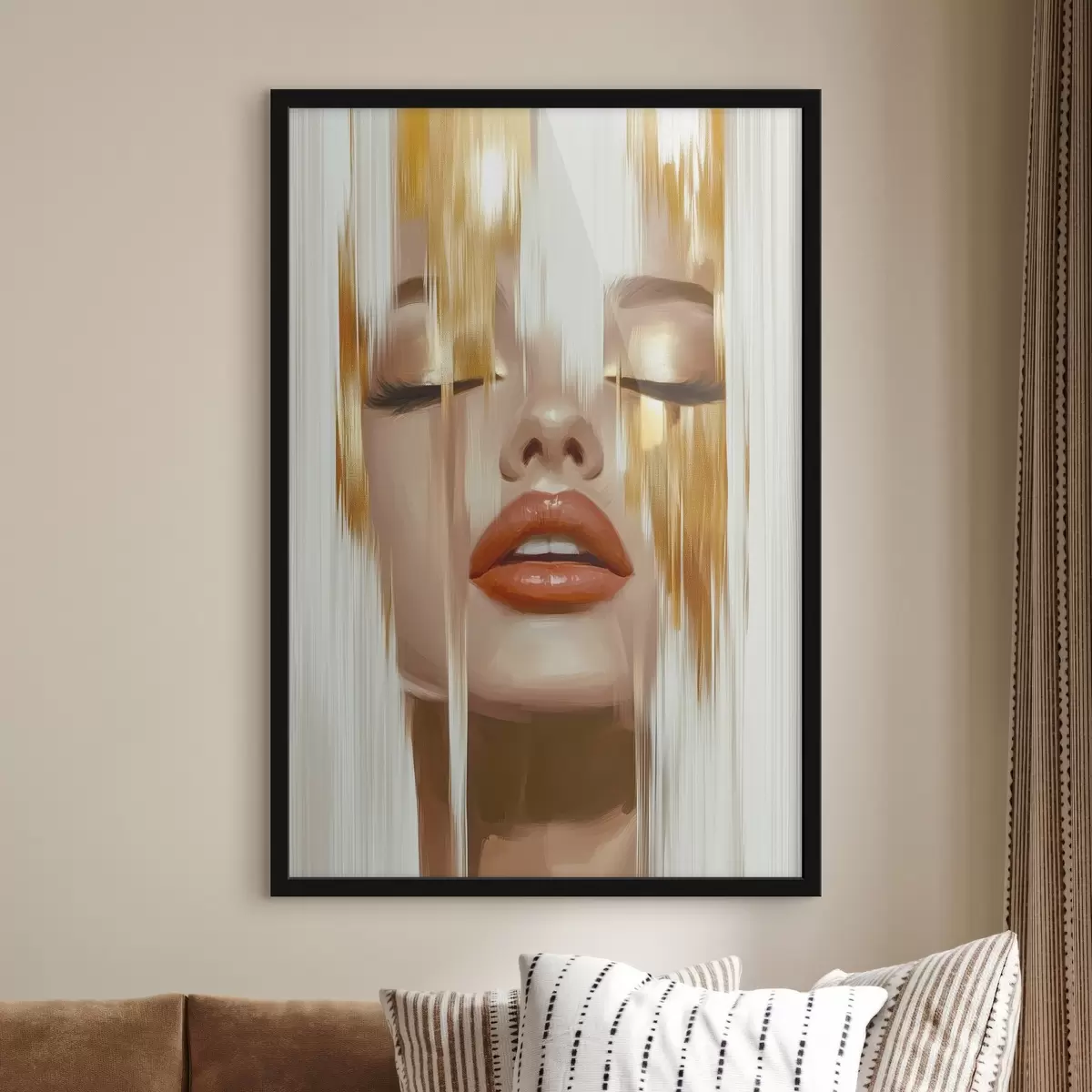 Poster Abstract portret van een vrouw f45374