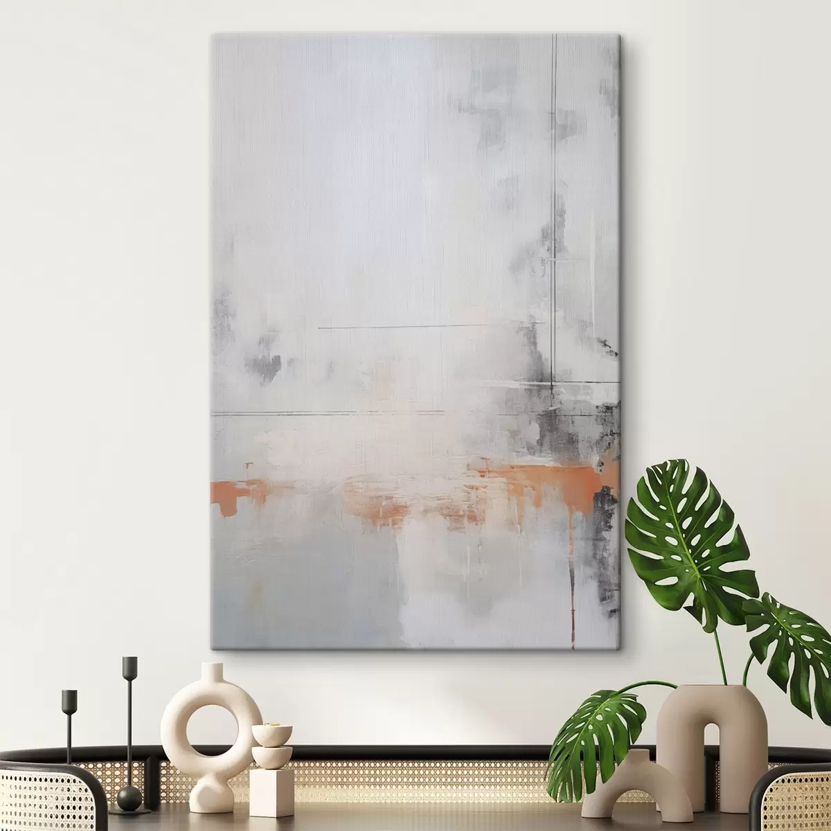  Peintures Abstraction moderne avec imitation de texture usée s45451