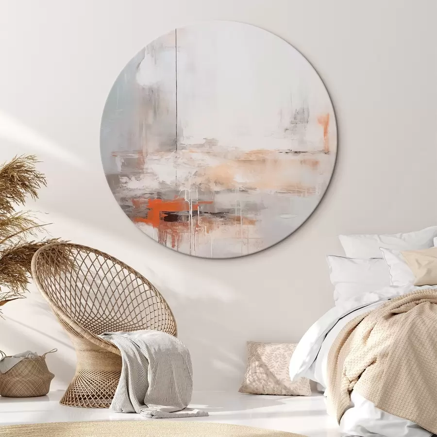  Schilderijen Moderne abstractie met imitatie van versleten textuur r45452