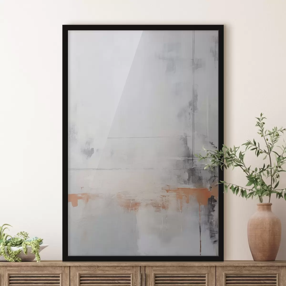 Affiche Abstraction moderne avec imitation de texture usée f45451