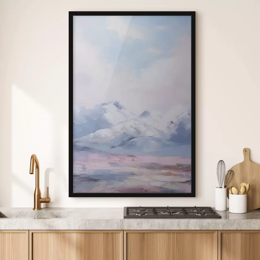 Papier peint photo Peinture d'imitation de montagnes f45457