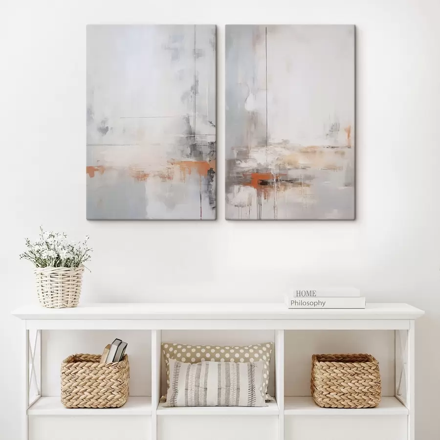  Peintures Abstraction moderne avec imitation de texture usée m00623