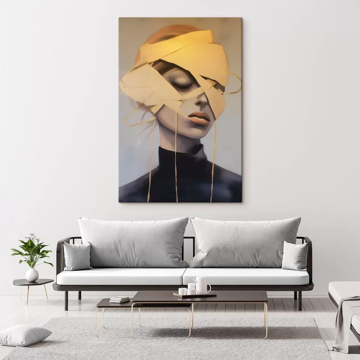  Peintures Portrait de femme avec bandage s45472