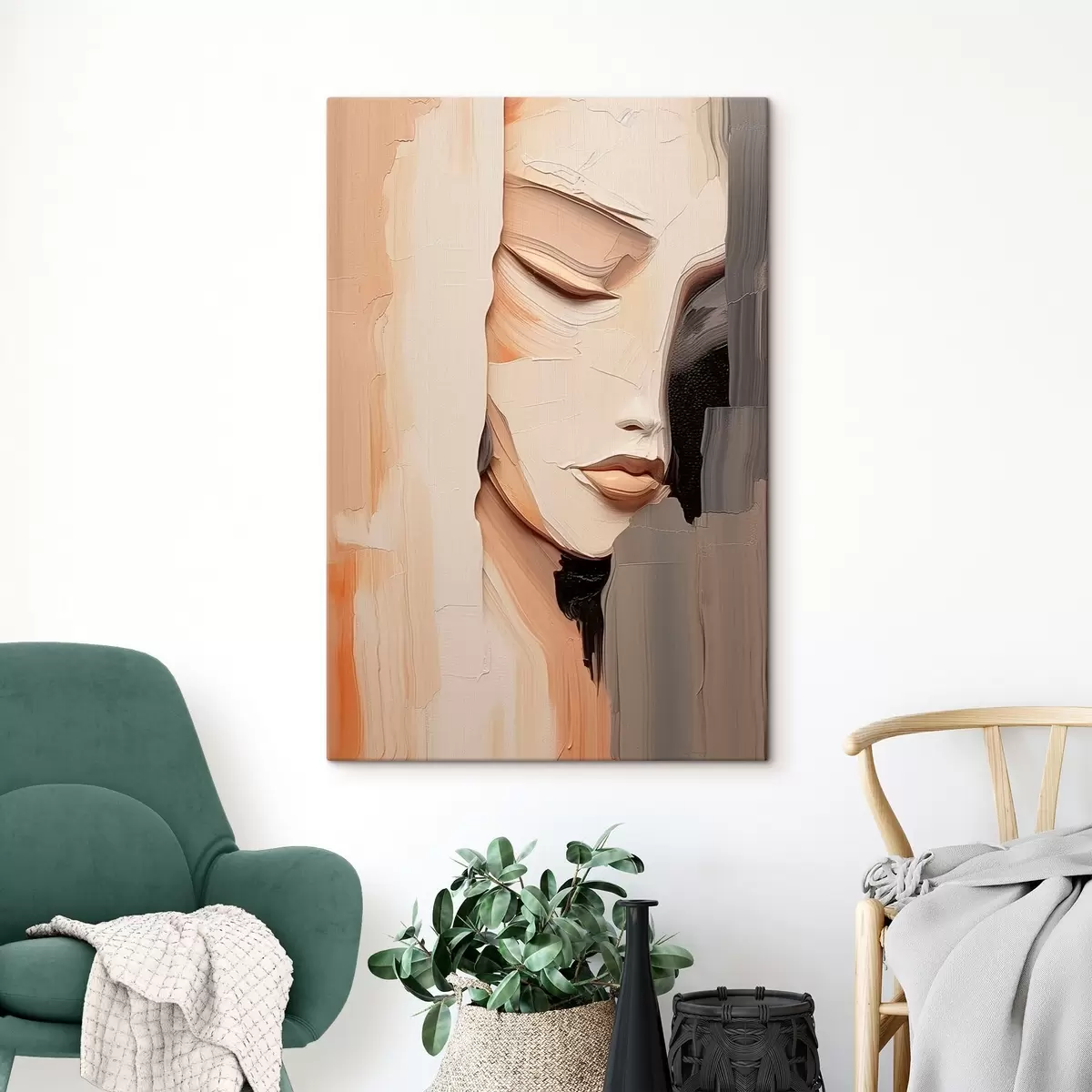  Peintures Portrait féminin abstrait s45478