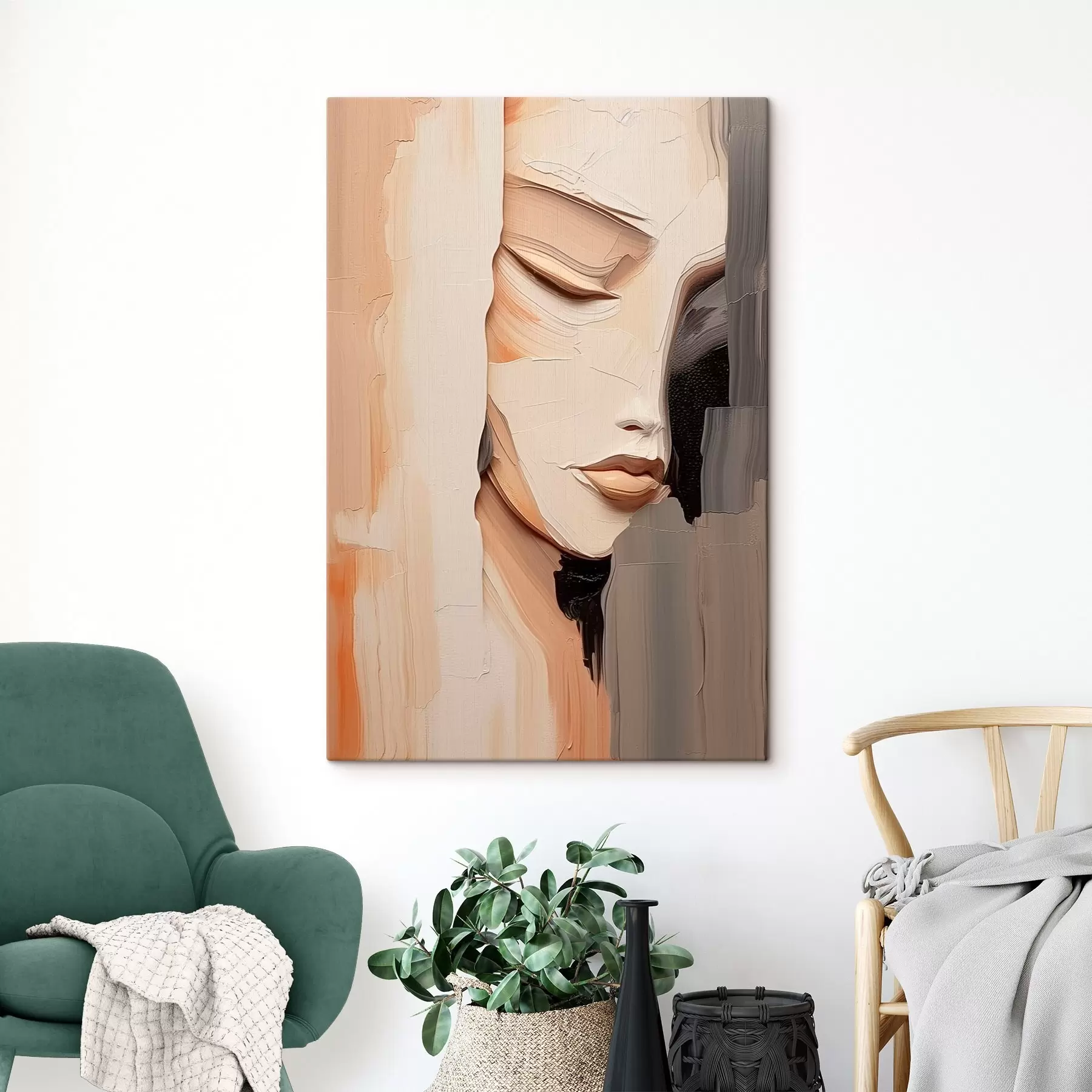  Peintures Portrait féminin abstrait s45478