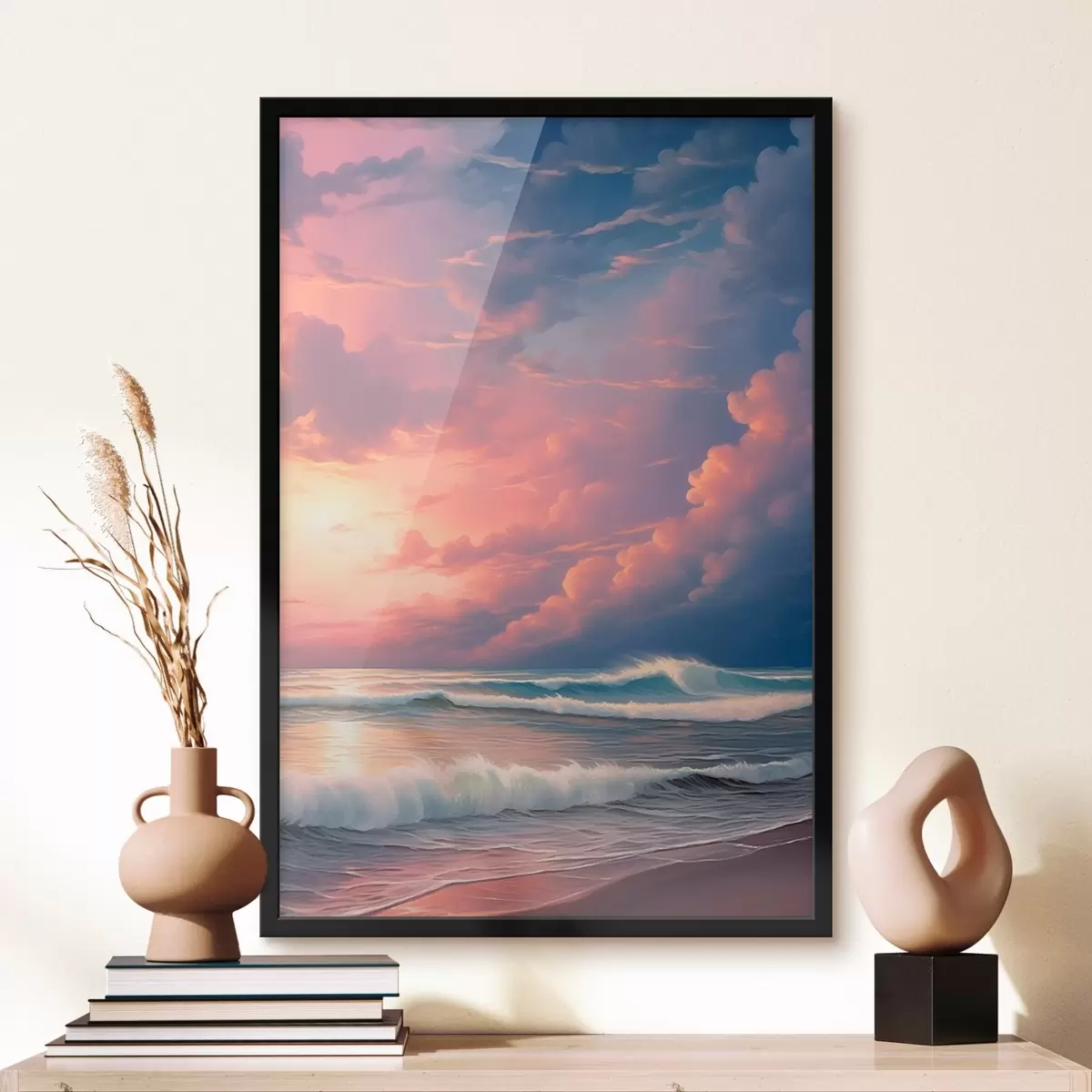 Affiche Coucher de soleil en mer f45463