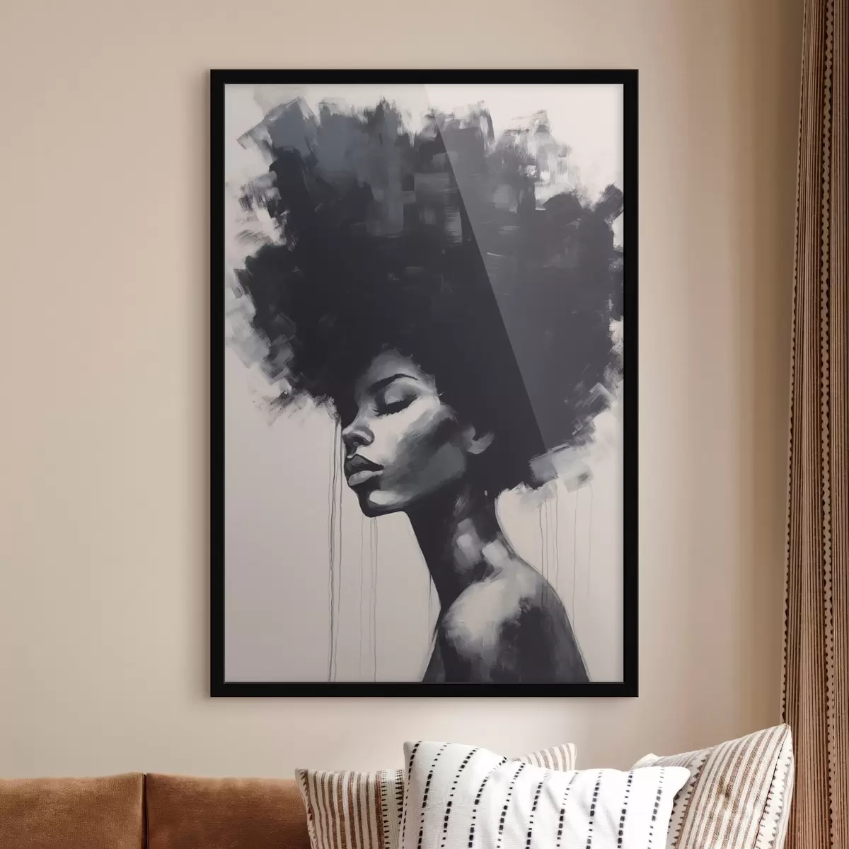 Affiche Portrait féminin abstrait f45464