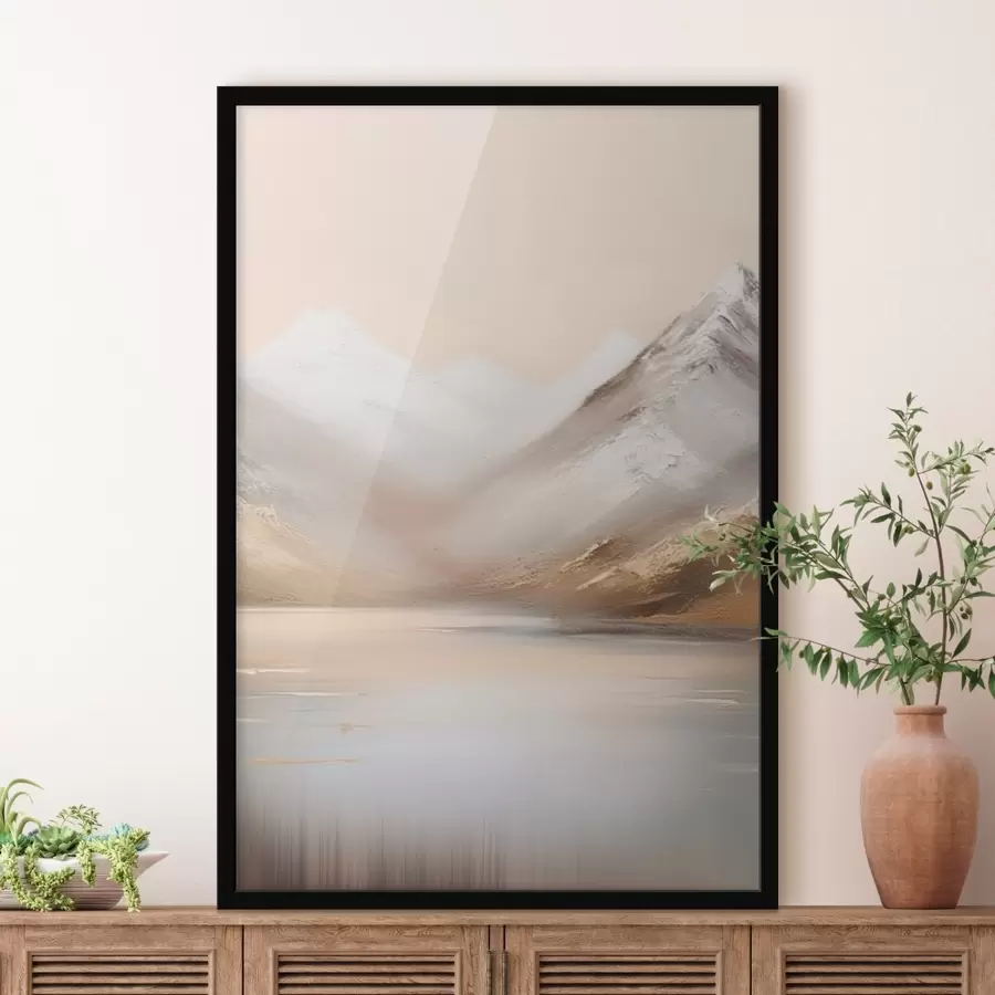 Fotobehang Bergmeer bij zonsopgang f45465