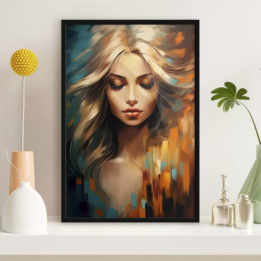 Fotobehang Abstract vrouwenportret f45469