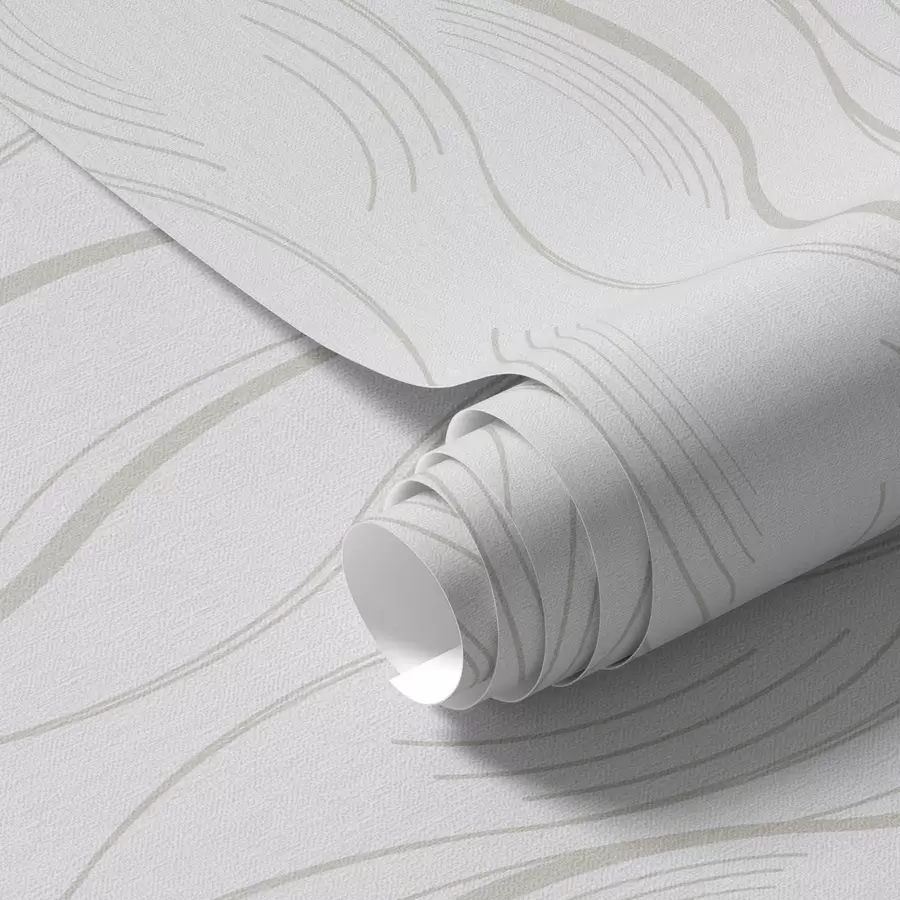 Papier peint photo Lignes ondulées avec des traits supplémentaires dans un style moderne a00482
