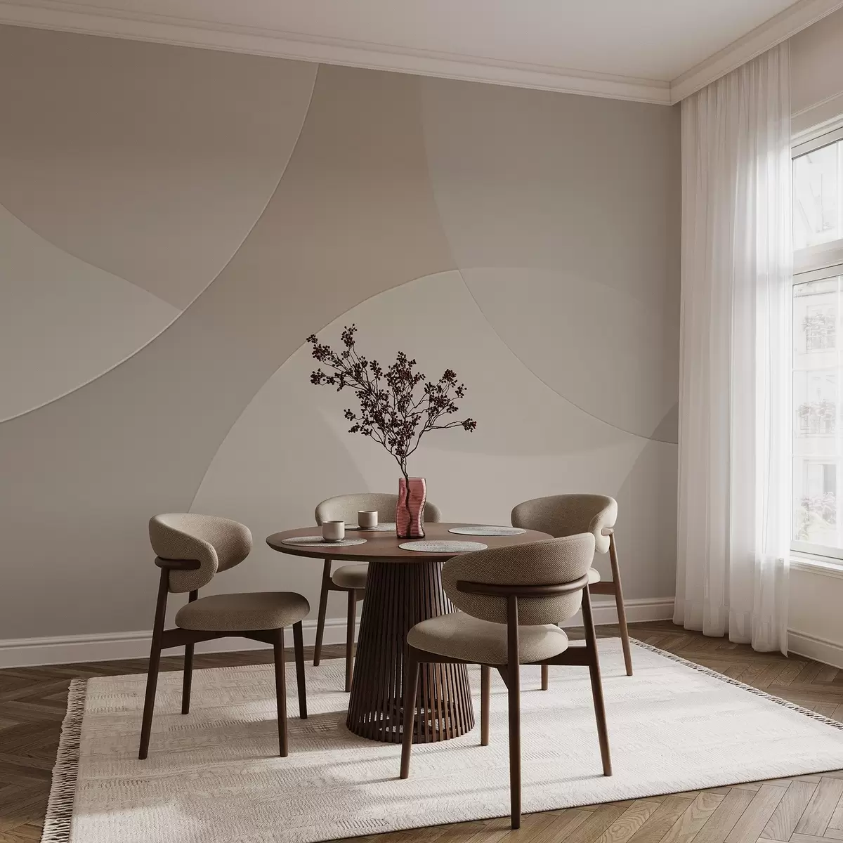 Papier peint photo Cercles abstraits w04439