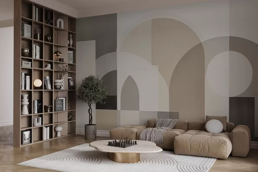 Fotobehang Abstracte abstracte meetkunde w04440