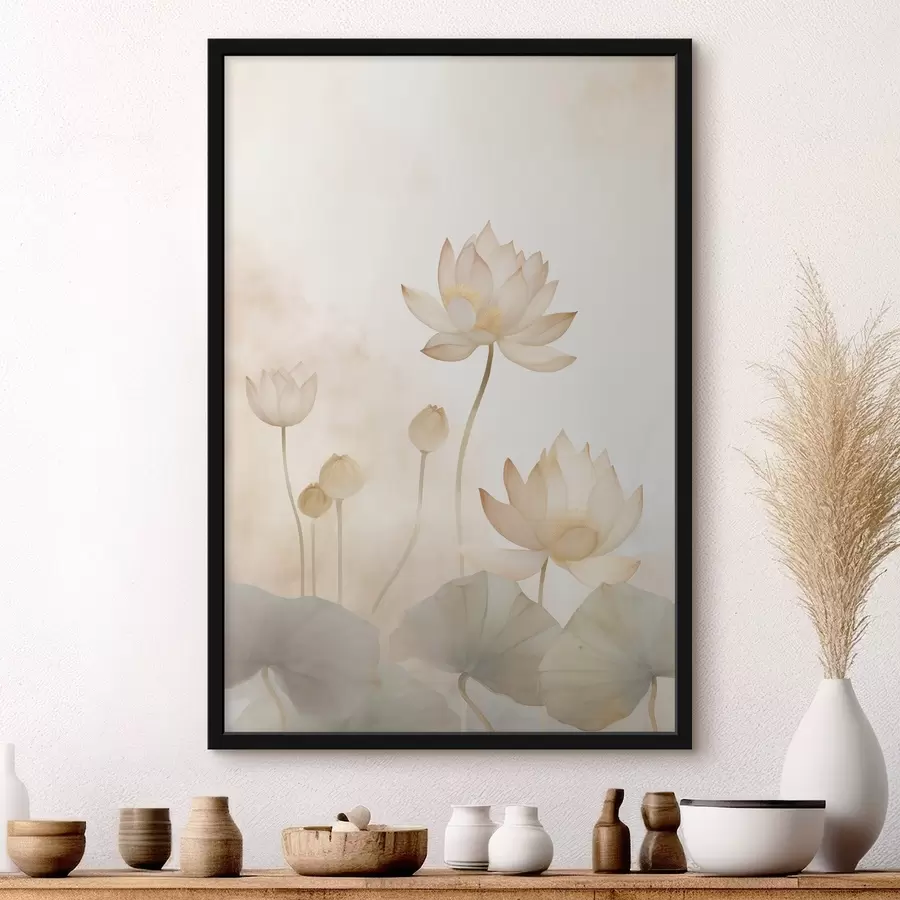 Papier peint photo Fleurs de lotus légères f45612