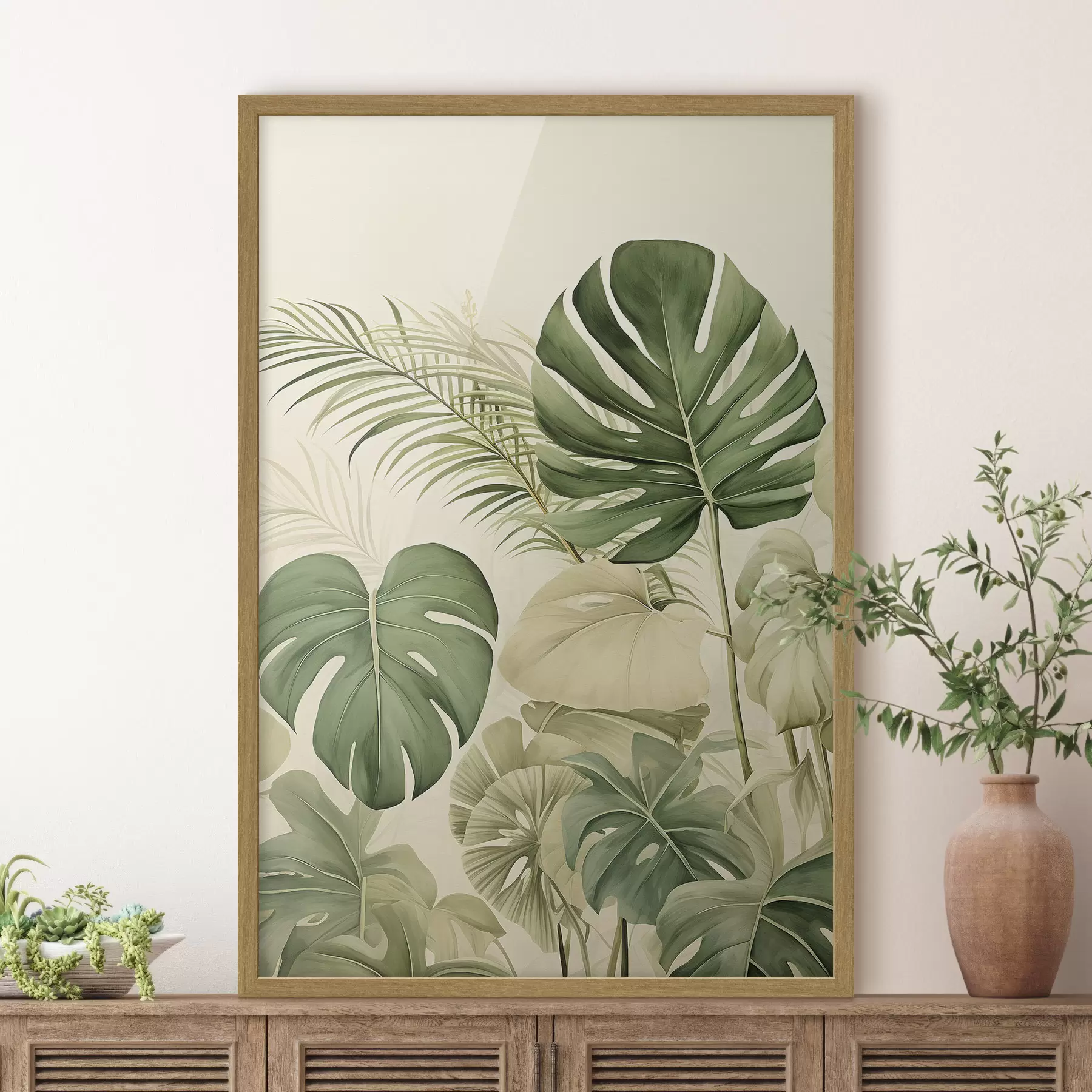 Papier peint photo Feuilles de Monstera et Tropical f45614