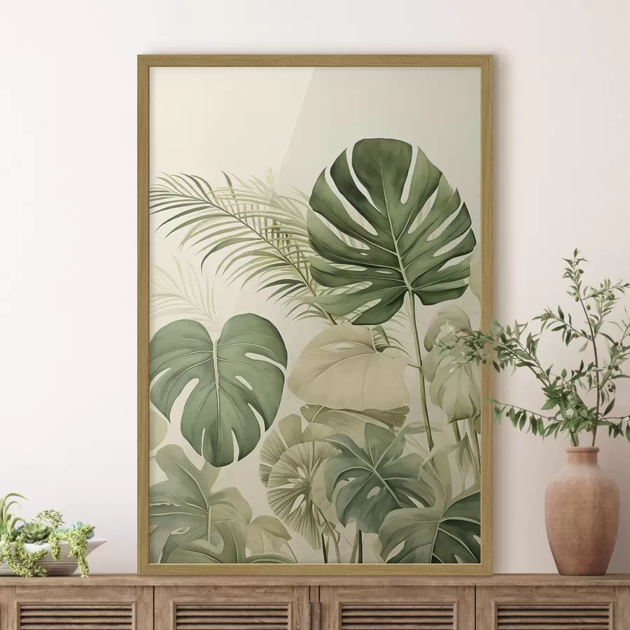 Papier peint photo Feuilles de Monstera et Tropical f45614
