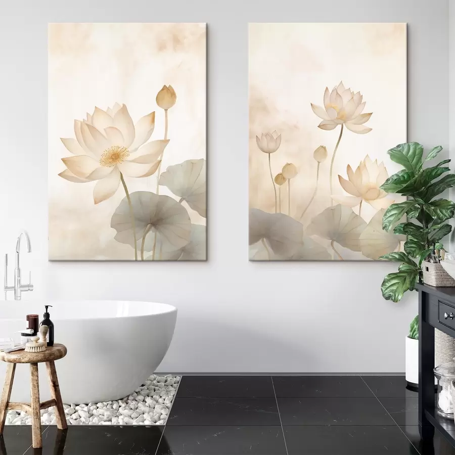  Peintures Fleurs de lotus m00668