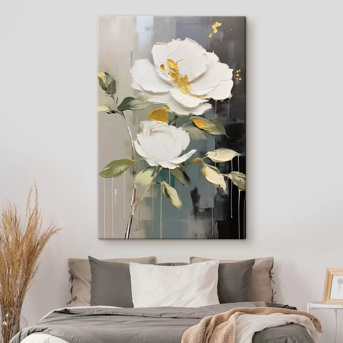  Peintures Fleurs volumineuses : motif décoratif dans les tons clairs et foncés s45531