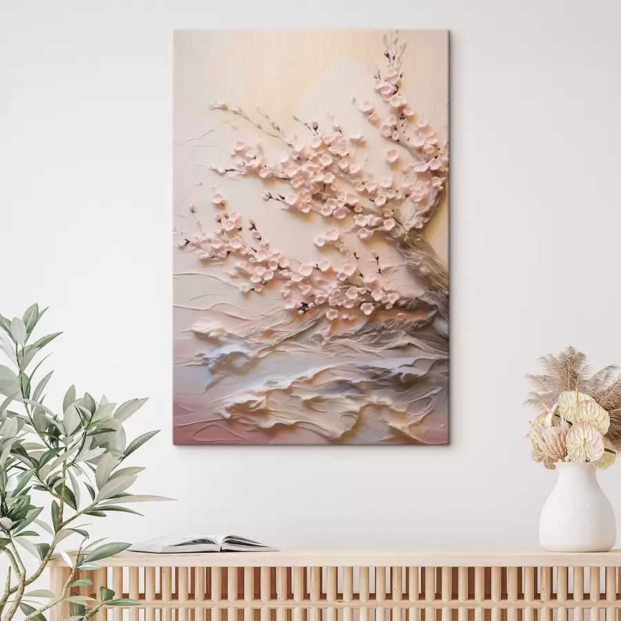  Peintures Composition en relief de sakura dans des tons pastel s45544